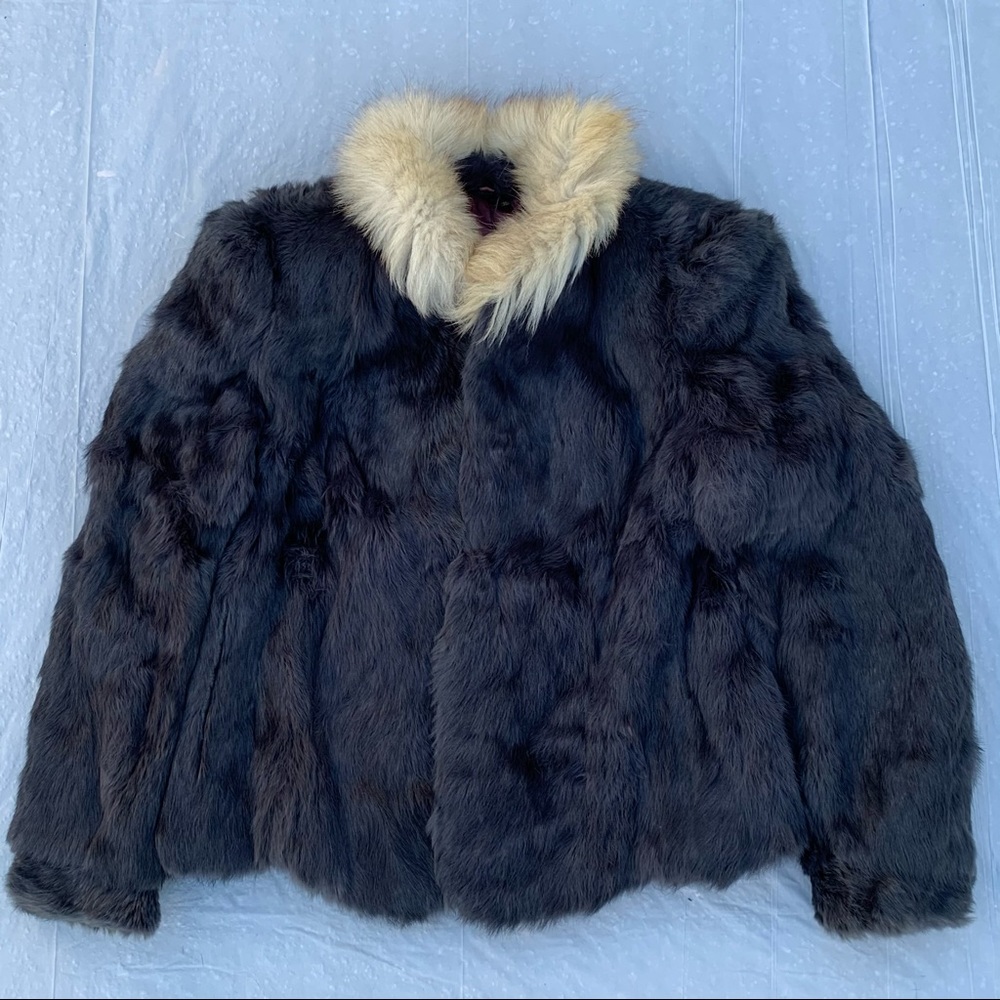 STUNNING Vintage Contrast Mink Fur Jacket